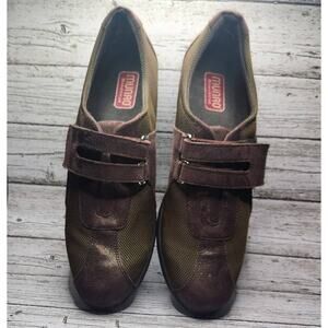 Munro Joliet Women's Brown Fabric w/Goat Suede Accents Comfort Shoe Size 8